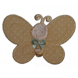 Iron-on Embroidery Sticker - Yellow Butterfly
